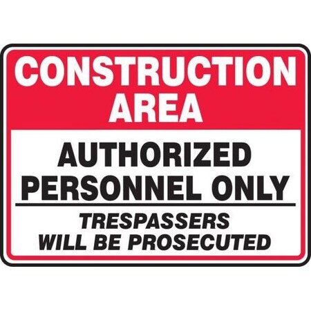 CONSTRUCTION AREA SAFETY SIGN MCRT510XT
